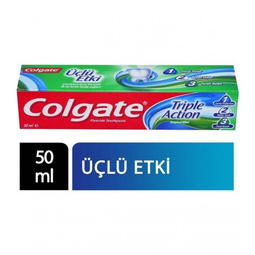 COLGATE DİŞ MACUNU ÜÇLÜ ETKİLİ 50 ML 12'li COLGATE DİŞ MACUNU ÜÇLÜ ETKİLİ 50 ML 12'li
