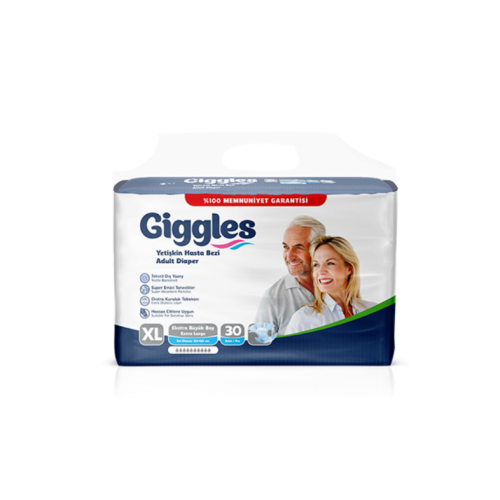 GİGGLES YETİŞKİN HASTA BEZİ BAĞLAMA 30'LU EXTRA LARGE KOLİ İÇERİĞİ 4'LÜ PAKET GİGGLES YETİŞKİN HASTA BEZİ BAĞLAMA 30'LU EXTRA LARGE KOLİ İÇERİĞİ 4'LÜ PAKET