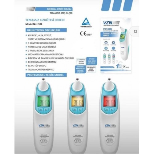 VZN KULAK VE ALINDAN TEMASSIZ KIZIL ÖTELİ ATEŞ ÖLÇER 2 YIL GARANTİLİ VZN KULAK VE ALINDAN TEMASSIZ KIZIL ÖTELİ ATEŞ ÖLÇER 2 YIL GARANTİLİ