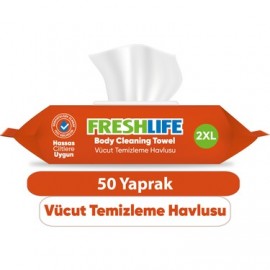 FRESH LİFE HASTA VÜCUT TEMİZLEME HAVLUSU 50'Lİ