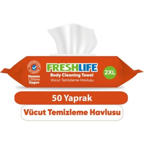 FRESH LİFE HASTA VÜCUT TEMİZLEME HAVLUSU 50'Lİ