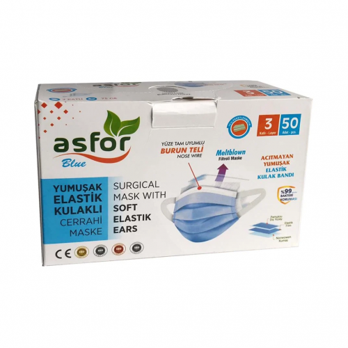 ASFOR MASKE 50'Lİ SİYAH ASFOR MASKE 50'Lİ SİYAH