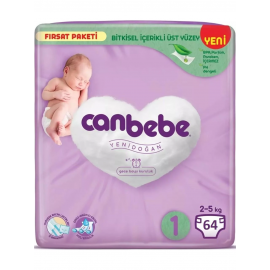 CANBEBE YENİ DOĞAN ÇOCUK BEZİ NO:1 (2-5 KG) 64'Lü