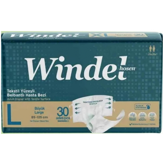 FRESHLİFE WİNDEL YETİŞKİN HASTA BEZİ BAĞLAMA 30'LU LARGE KOLİ İÇERİĞİ 4'LÜ PAKET