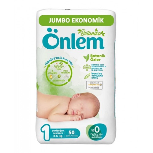 ÖNLEM ÇOCUK BEZİ YENİ DOĞAN JUMBO 2-5 KG 64 ADET  6'LI KOLİ ÖNLEM ÇOCUK BEZİ YENİ DOĞAN JUMBO 2-5 KG 64 ADET  6'LI KOLİ