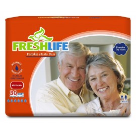 FRESHLİFE YETİŞKİN HASTA BEZİ BAĞLAMA 30'LU LARGE KOLİ İÇERİĞİ 4'LÜ PAKET