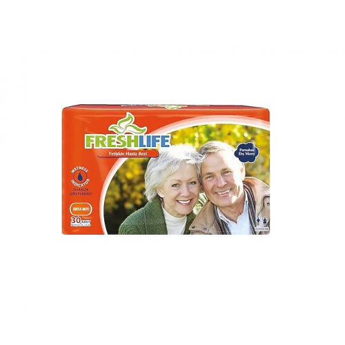 FRESHLİFE YETİŞKİN HASTA BEZİ BAĞLAMA 30'LU MEDİUM KOLİ İÇERİĞİ 4'LÜ PAKET