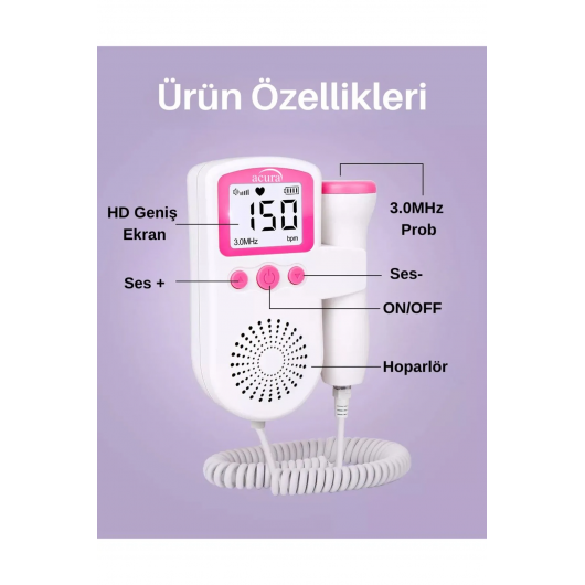 ACURA FETAL EL DOPLERİ AC-4040