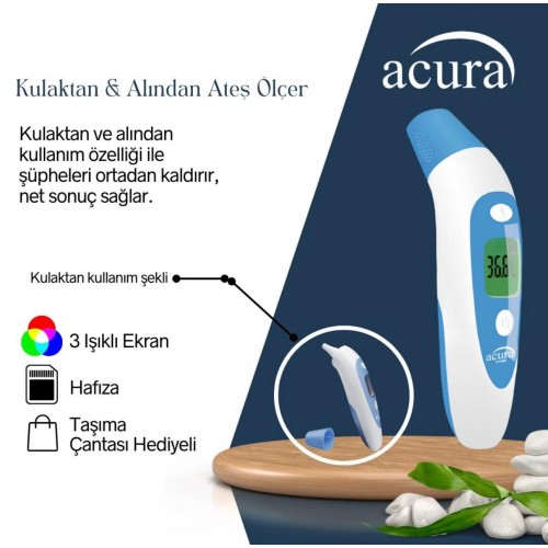 ACURA TEMASSIZ ALINDAN VE KULAKTAN KIZIL ÖTELİ ATEŞ ÖLÇER 2 YIL GARANTİLİ