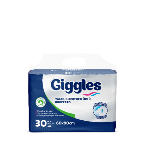 GİGGLES YATAK KORUYUCU 60X90 30'LU KOLİ İÇERİĞİ 4'LÜ PAKET GİGGLES YATAK KORUYUCU 60X90 30'LU KOLİ İÇERİĞİ 4'LÜ PAKET